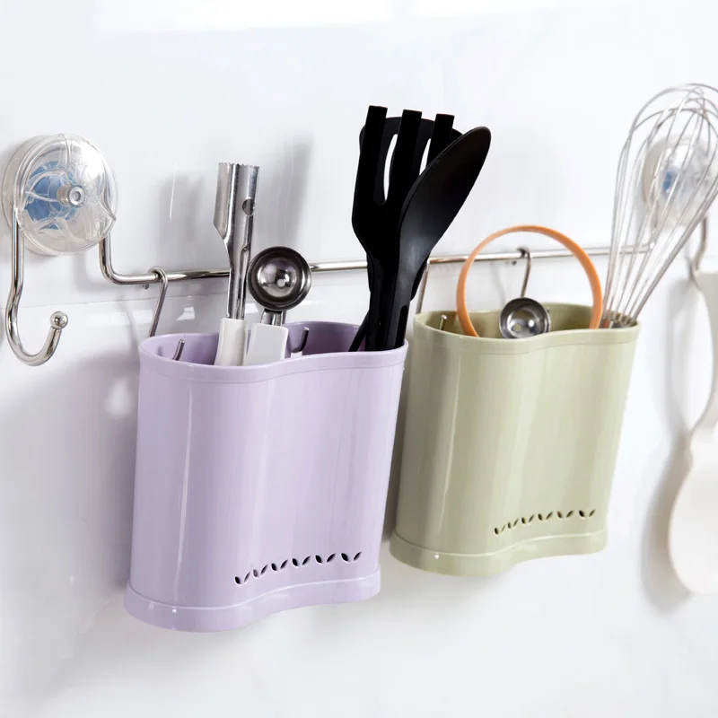 Kitchen Storage Rack Chopsticks spoon spatula Holder Wall Mounted