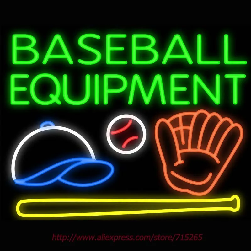 Buy Neon Sign Baseball Equipment Real Glass Tube
