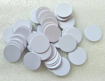 

(100 pcs/lot) NFC NTAG215 Card 13.56MHz RFID Coin PVC Key Tag Label for All NFC android Tagmo Switch 25mm Without Sticker
