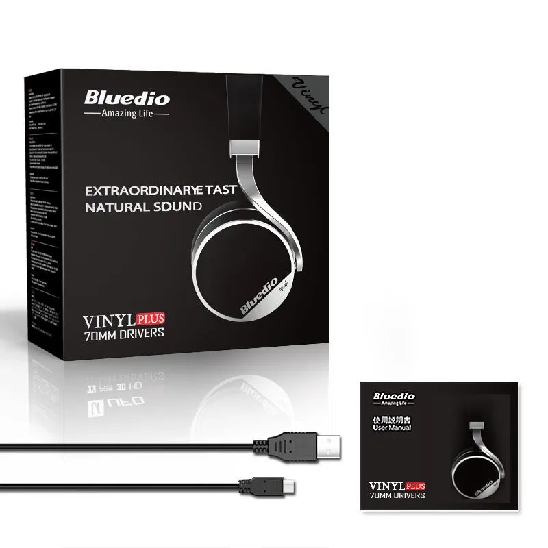 2017 Ограниченная серия Bluetooth наушники беспроводные Bluedio Vinyl Plus (vp) Новая мода 3d Hifi