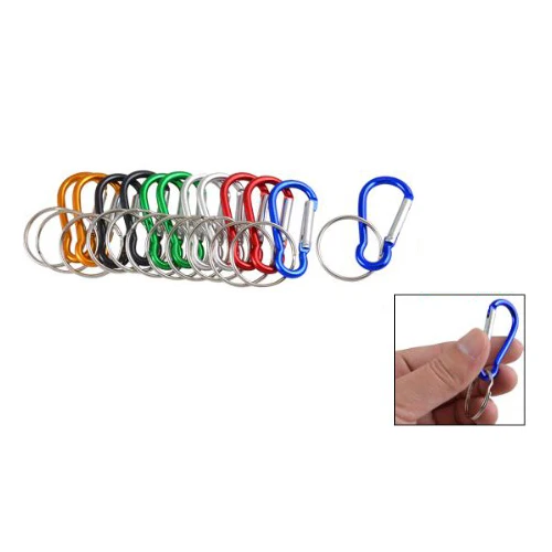 Ассорти цветов Алюминиевый Карабин брелок держатель 12 шт|key holder keychain|aluminum key