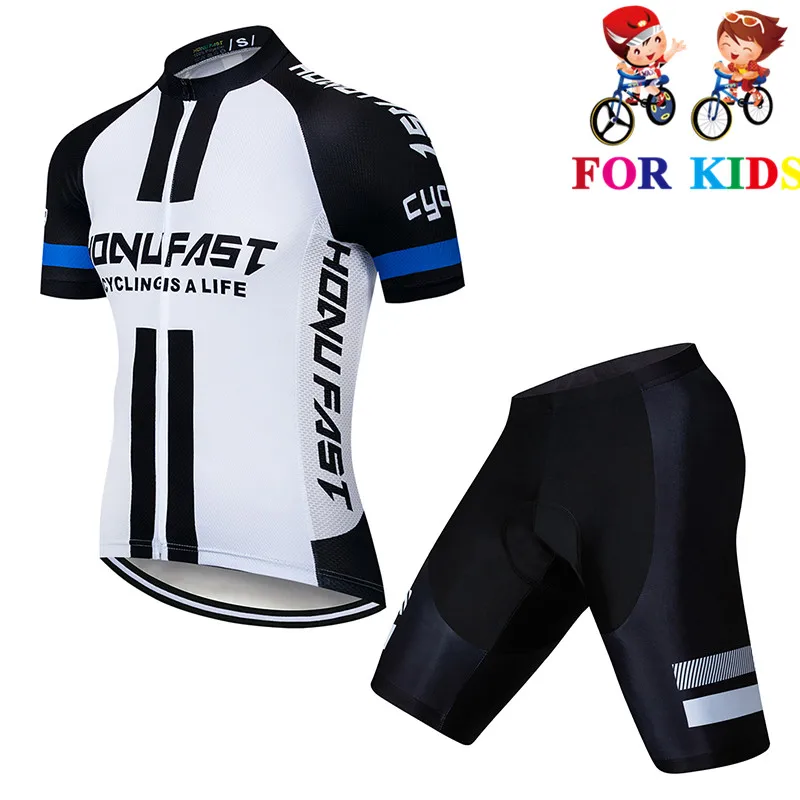 

Pro team Cycling Jersey 2019 New style cycling sweatshirt kids short sleeve Jerseys and Bib shorts Children Bicycle clothes
