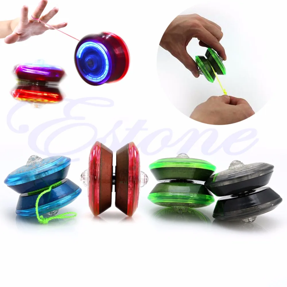 

Magic Juggling Toy Fancy Moves Flashing LED Light Up YoYo Ball Color Random