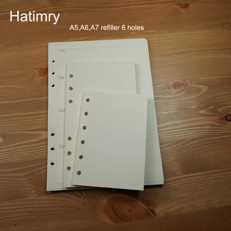 Hatimry A5 A6 A7 szie refiller caderno agenda book записная книжка бумажная refiller defter caderno escolar блокнот для набросков для школы принадлежности