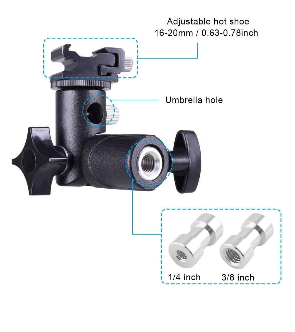 E тип универсальный кронштейн для вспышки Горячий башмак скоростной светильник подставка зонтик светильник держатель для студии видео DSLR камеры Canon Nikon