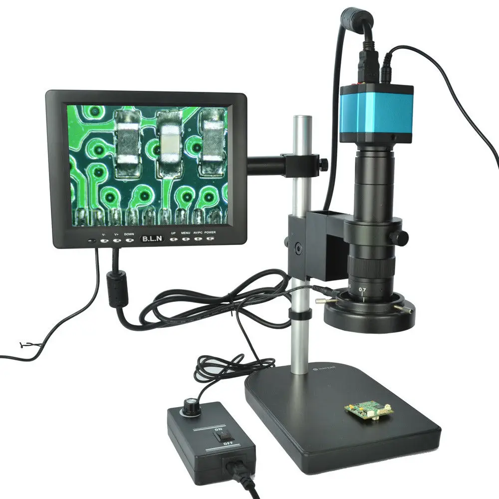 Full Set 14MP Industrial Microscope Camera HDMI USB Outputs Electron