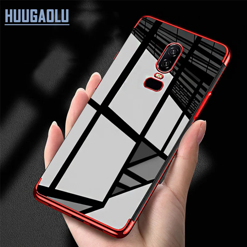 

sFor OnePlus 6T 6 5T 5 Back Phone Case Luxury TPU Clear Silicone One Plus 6 6T 5 5T Case Cover Coque Etui Para