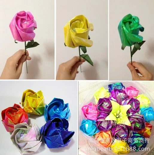 10pcs Lot 50cm X 70cm Origami Paper For DIY Handmade Rose Mixed Color Hand Rubbed Craft In Figurines Miniatures From Home Garden On 10pcs Lot 50cm X 70cm Origami Paper For DIY Handmade Rose Mixed Color Hand Rubbed Craft In Figurines Miniatures From Home Garden On