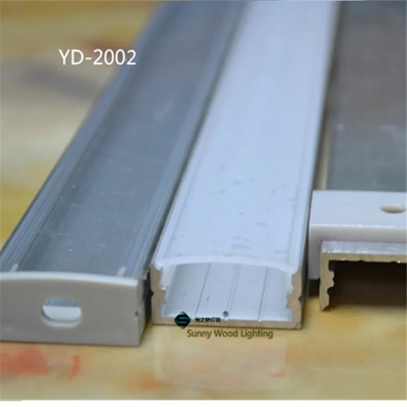  10-30pcs/lot2m/pc aluminum profile for double row led stripmilky/transparent cover for 20mm pcb  pr