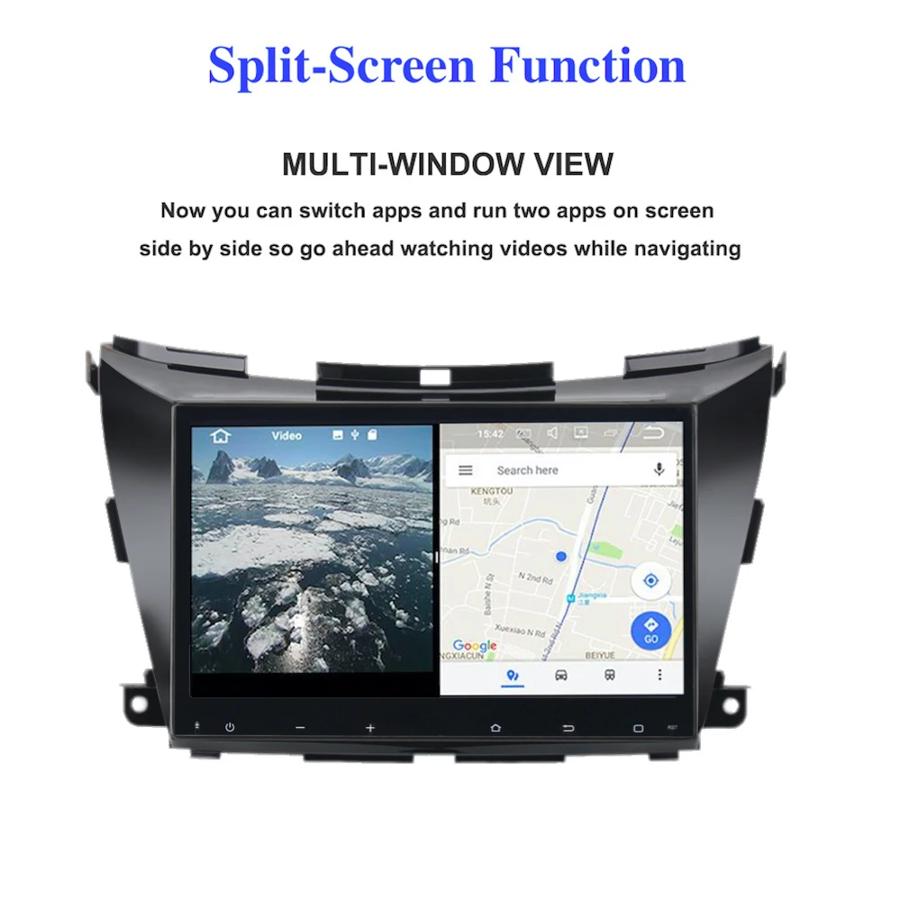 Excellent 1 din Car Radio GPS Android 9.0 for Nissan Murano Z52 DVD Player 2015 2016 2017 10.2" IPS 2.5D Screen Auto Stereo 360 Camera RDS 2