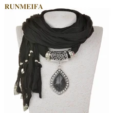 RUNMEIFA шармы кулон шарф сплошной Бренд Новое поступление ювелирные изделия шарфы ожерелье шарф водный кулон