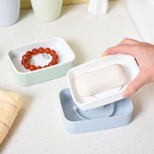 Горячая 200 шт/партия мультфильм смайлик двойное слоёное мыло коробка утечка мыльница держатель для хранения унитаза