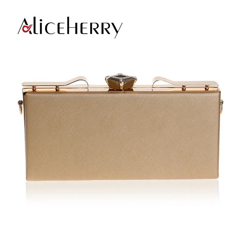 

Luxury Vintage Box Party Purse Ladies Shoulder Bag Day Clutches Gold Evening bag Pu Leather Tote handbag Retro Crossbody Bolsa