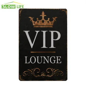 VIP Lounge Vintage Home Decor Tin Sign 8"x12" Bar/Garage/House Wall Decor Metal Plate Lovely Metal Sign Retro Metal Poster