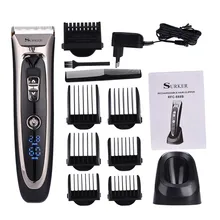 Профессиональная электрическая машинка для стрижки волос для мужчин и детей, перезаряжаемый триммер для волос, светодиодный беспроводной комплект для стрижки волос, машинка для стрижки бороды 41