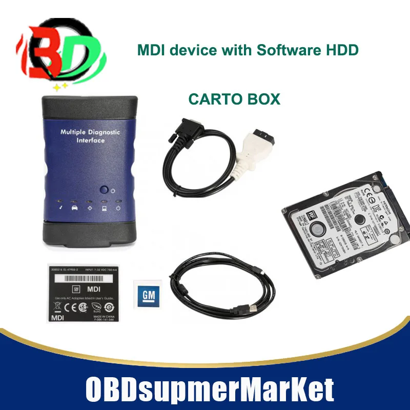 Высокое качество MDI диагностический сканирующий инструмент сканер множественный диагностический интерфейс работа с G-M автомобиля с Wi-Fi программным обеспечением HDD,7