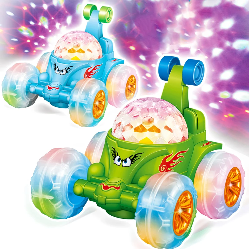

Toys For Boys Electric Dancing Stunt Electric Car Roof LED Music Universal Flash 3D Light Baby Car Toys Kick Scooter Gifts