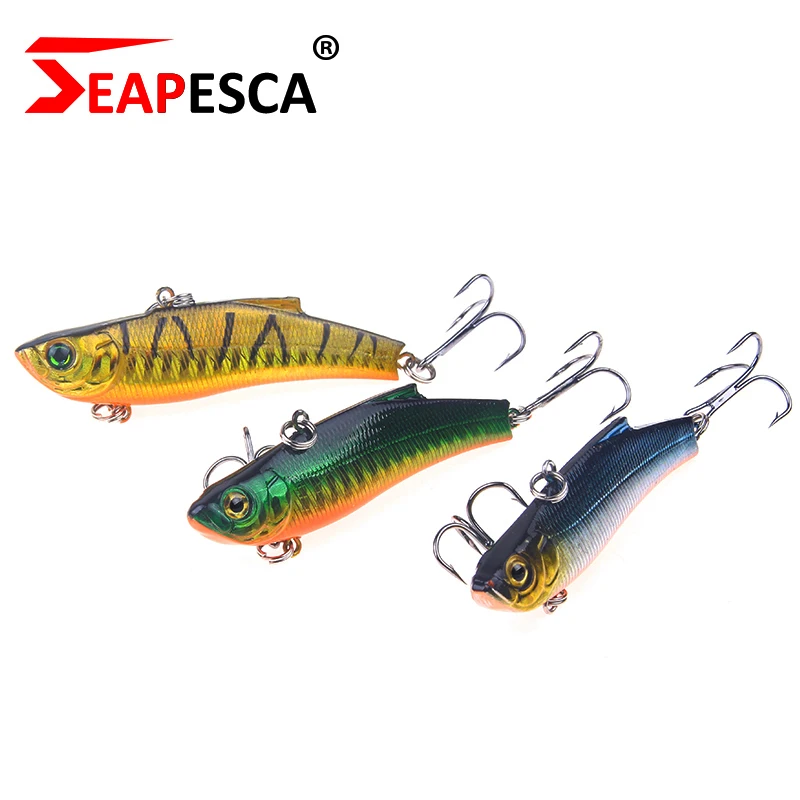 SEAPESCA 1pc Winter Ice Fishing VIB Lure 70mm 18g Quality Metal Hard Bait 3D Natural Eyes Wobblers Bass Pike Japan Pesca YA492 | Спорт и