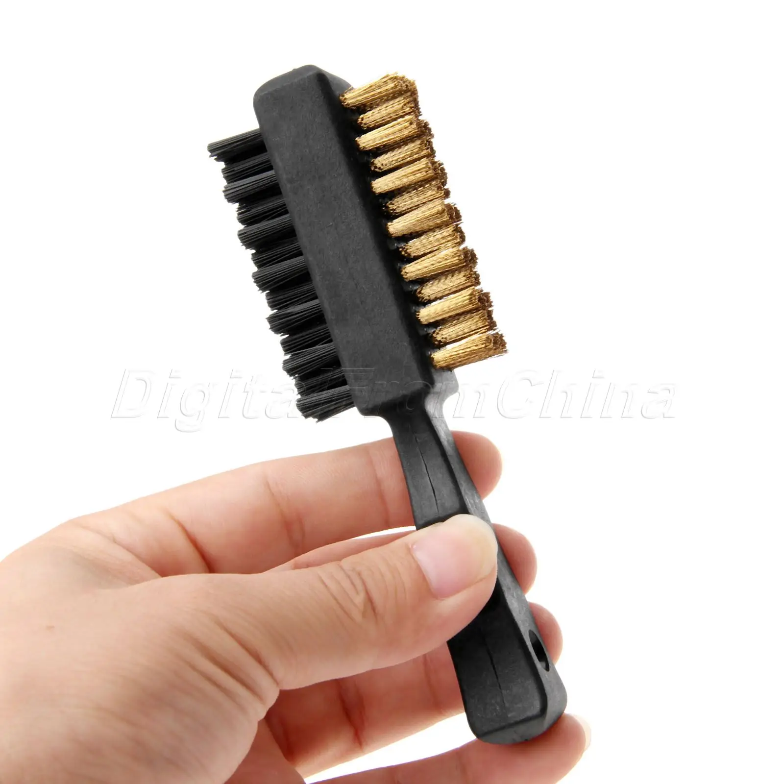 Double Sided Golf Iron/Wood Club Groove Cleaner Shoe Cleats Cleaning Scrubber Brush Black Free Shipping