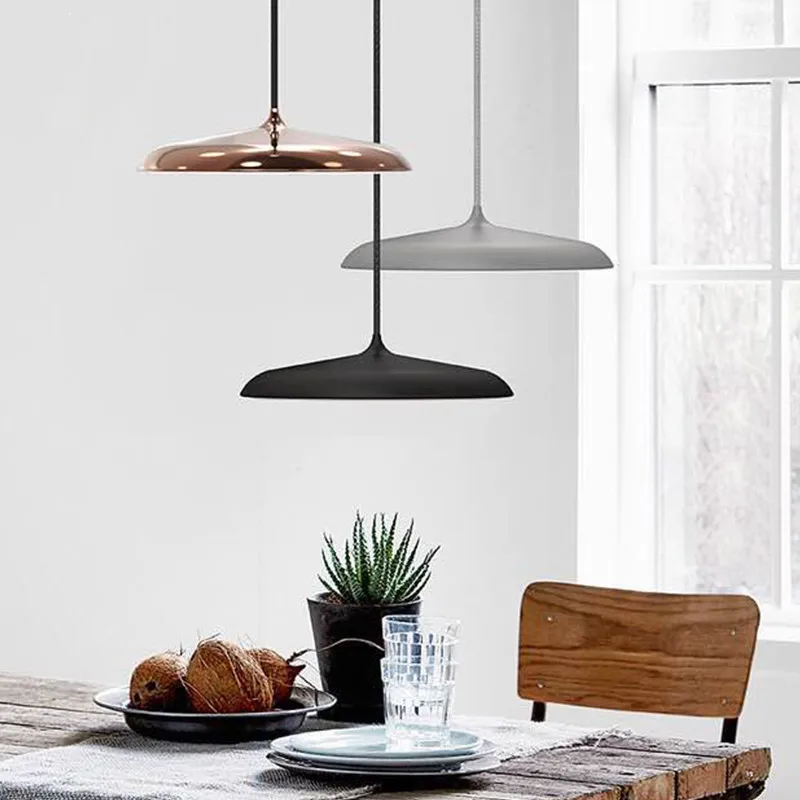 Kaufen Moderne Anhänger Licht Dänischen Kunst Metall LED Anhänger Lampe wohnzimmer Hanglamp Küche Leuchte leuchte suspension Nordic lampe
