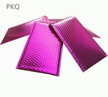 

10pcs pink bubble mailer Rose Red Padded Shipping Envelope Metallic Bubble Mailer Aluminum Foil Gift Bag packaging envelope