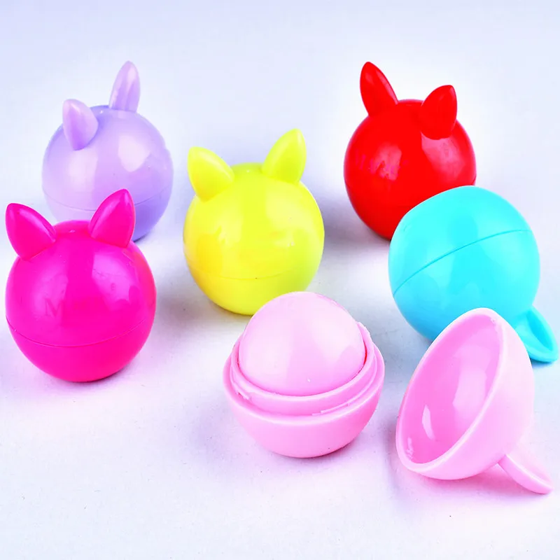 

Shea Butter Moisturizer Lip Balm Women Makeup Long Lasting Nutritious Winter Protect Lips Balm Cosmetics Ball Shaped Lipbalm