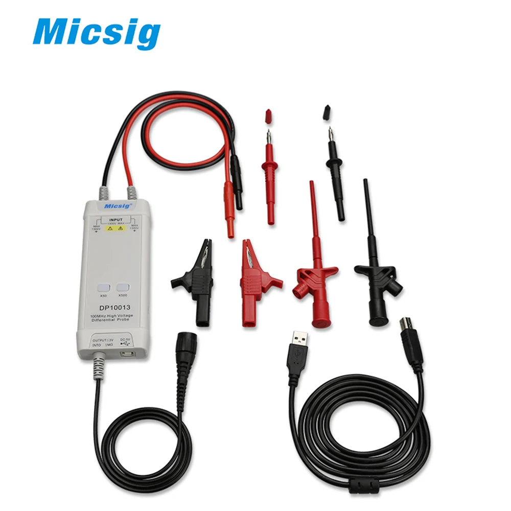 Micsig Oscilloscope 1300V 100MHz High Voltage Differential
