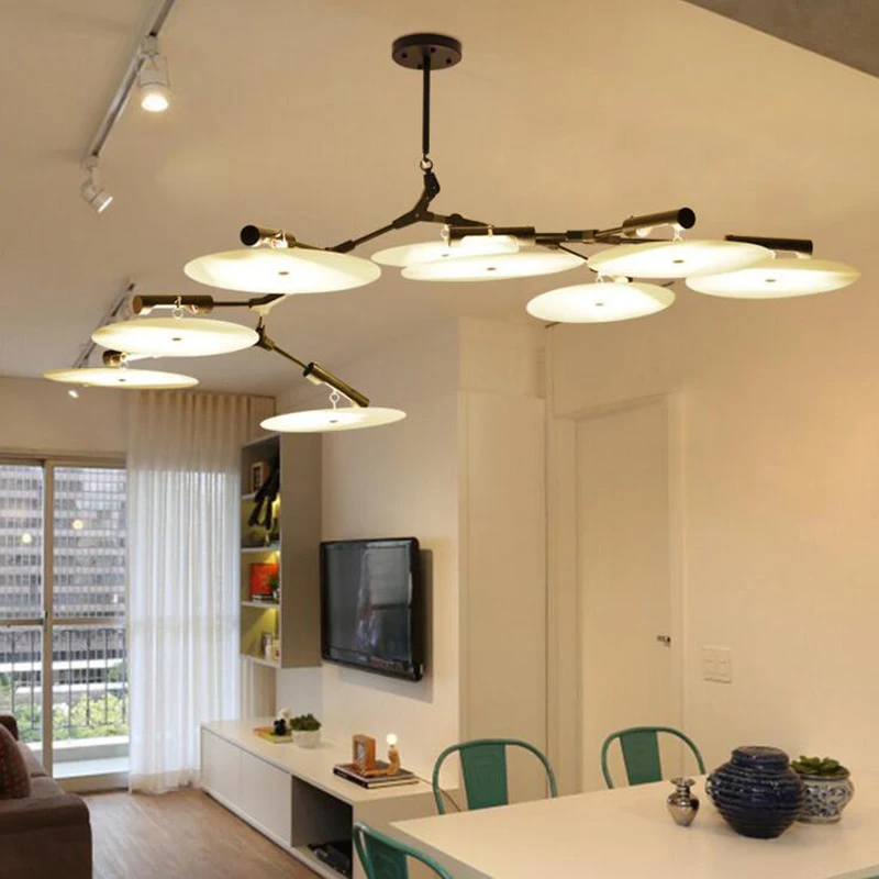 Modern Living Room Chandelier Modern Simple Acrylic Lighting Creative Golden Bedroom Lamp Hotel Decoration Restaurant Chandelier Modern Living Room Chandelier Modern Simple Acrylic Lighting Creative Golden Bedroom Lamp Hotel Decoration Restaurant Chandelier