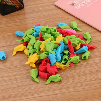 

5 pcs/lot Cute Kawai Silica Pen Grip Creative Fish Pencil Grip For Kids Gift Korean Stationery Office School Supplies