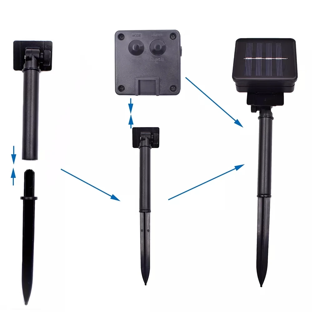 Светодиодный Солнечные Строка сказочных огней премиум качества Водонепроницаемый Солнечный Powerlamp Цвета для рождества для отдыха и