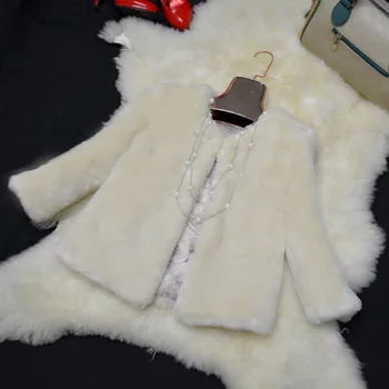 

Autumn and winter new imitation rabbit fur coat sweet short paragraph Korean version of plush fashion jacket
