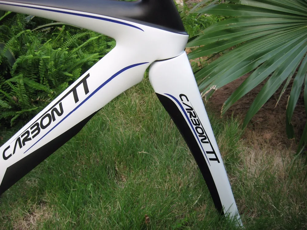Top NEW ARRIVAL !! Free Shipping !! 2019 New Design Aero Carbon Track Bike Frame White/Black 1