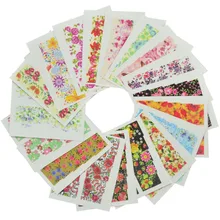 WUF 42 feuilles couverture complète fleurs conçoit des ongles décalcomanies travaux manuels Art transfert d'eau impression autocollants pour les ongles(China)