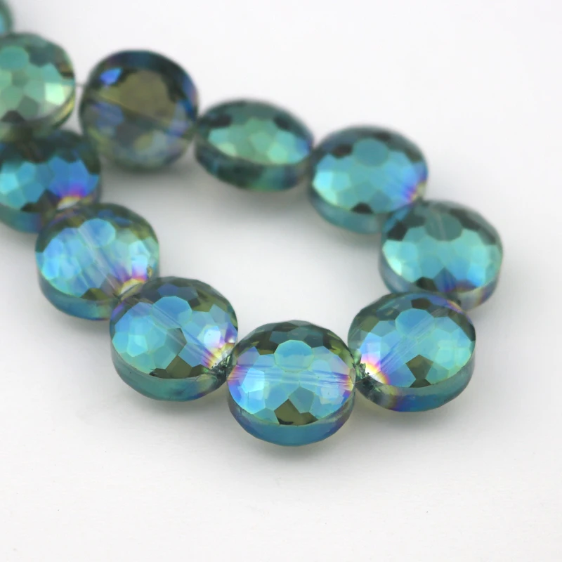 Wholesale Crystal DIY Accessory 100x 8*14mm Transparent Green Flat