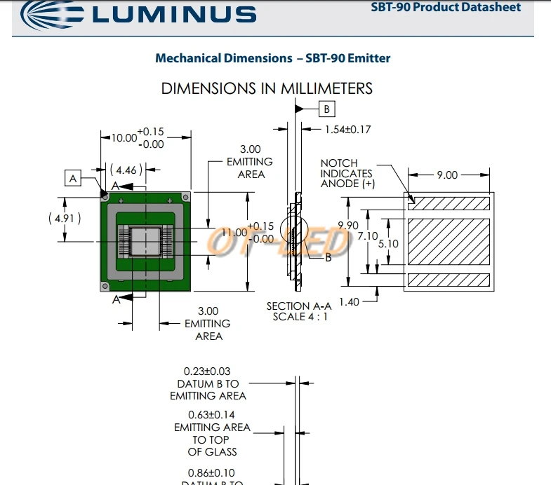 1 шт. Luminus SBT-90 30 Вт светодиодный излучатель 2500LM белый 6500 к модуль PCB 20 мм медь+ SBT-90 светодиодный драйвер