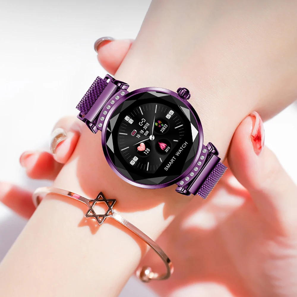 Смарт-часы H2 водонепроницаемые женские Модные Смарт-часы монитор сердечного ритма фитнес-трекер для android и IOS PK H1 Q1 Q9