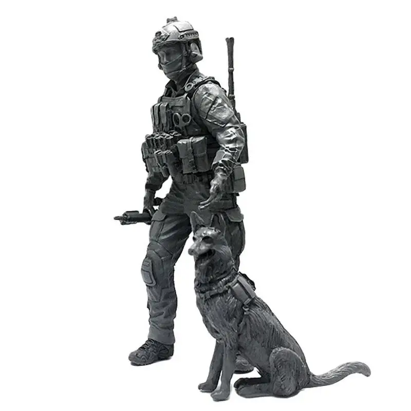 1/35 современные морские котики США Элитные Морпехи и собаки военный солдат смоляная модель Фигурка NAI-15