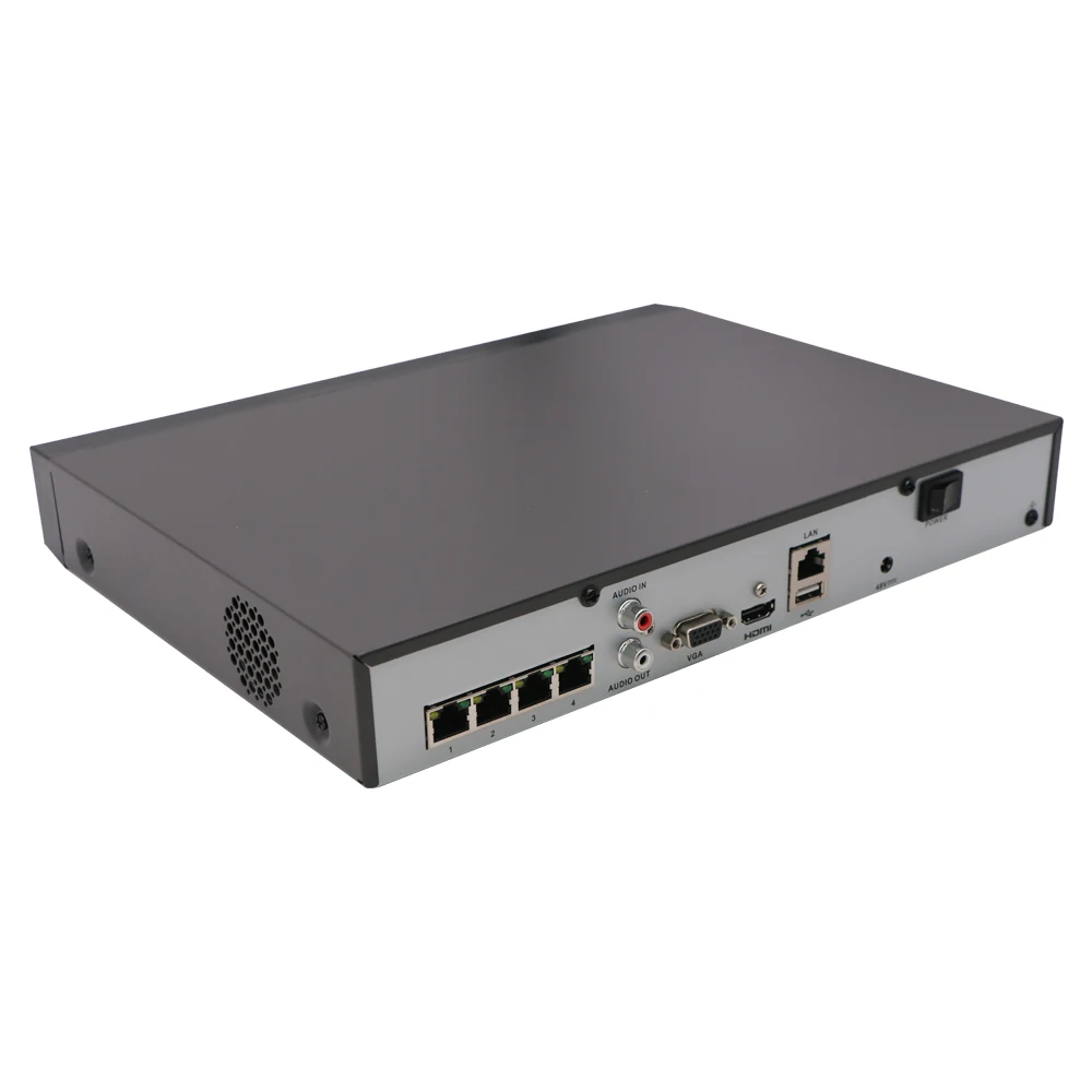 HiLook 4/8ch CCTV система Onvif NVR-104MH-C/4 P& NVR-104MH-C/4 P Hikvision Plug& Play 4/8 канальный 4K PoE NVR 1 SATA VCA Обнаружение