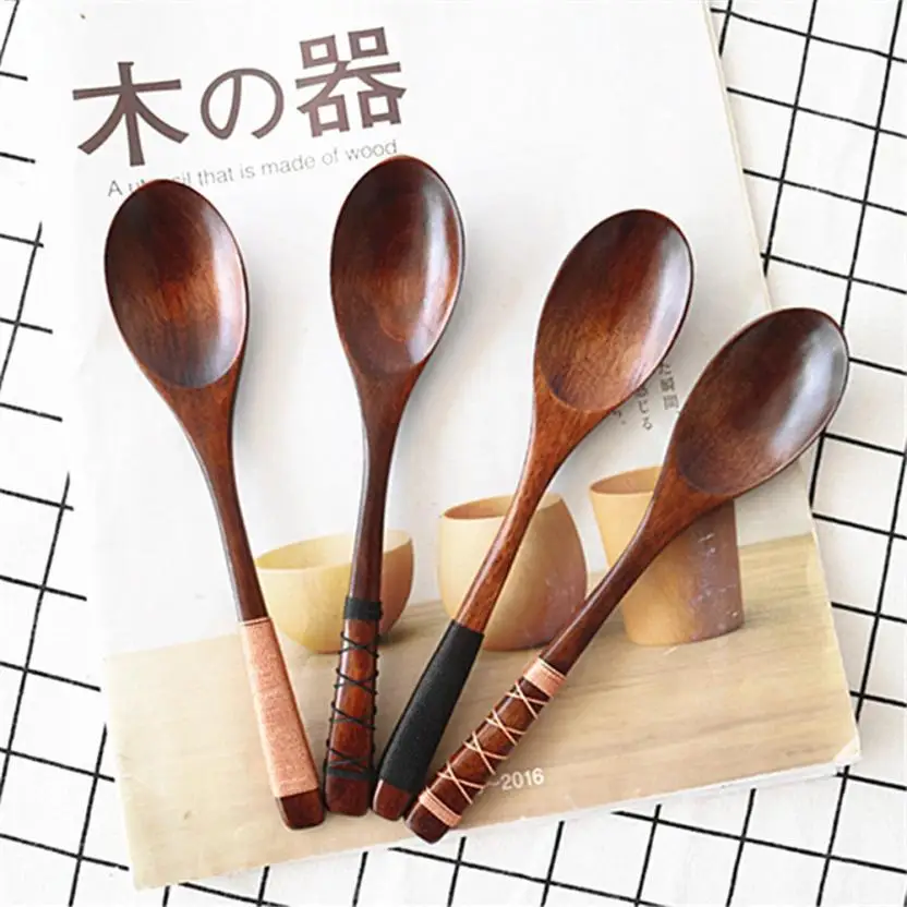 Children Healthy Baby Kids Food FeedingNatural Log Round Lipstick Rat Tail Small Wooden Spoon Soup Teaspoon Spoon Children Healthy Baby Kids Food FeedingNatural Log Round Lipstick Rat Tail Small Wooden Spoon Soup Teaspoon Spoon