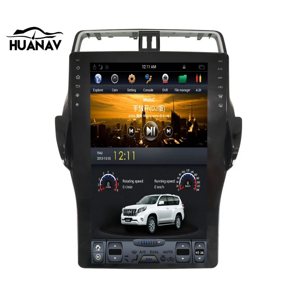 Sale Supper Tesla style Car GPS Navigation Head Unit Android6.0 Car DVD player GPS navigation for TOYOTA Land Cruiser Prado 150 2018 1