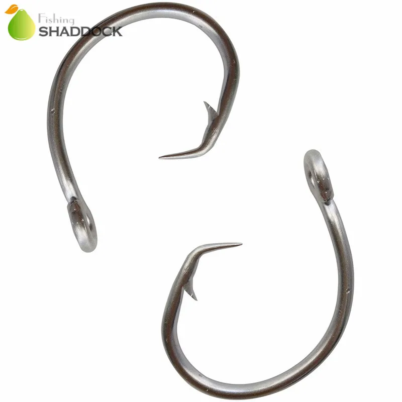 40pcs 39960 Stainless Steel Fishing Hooks White Thick Big Game Fish