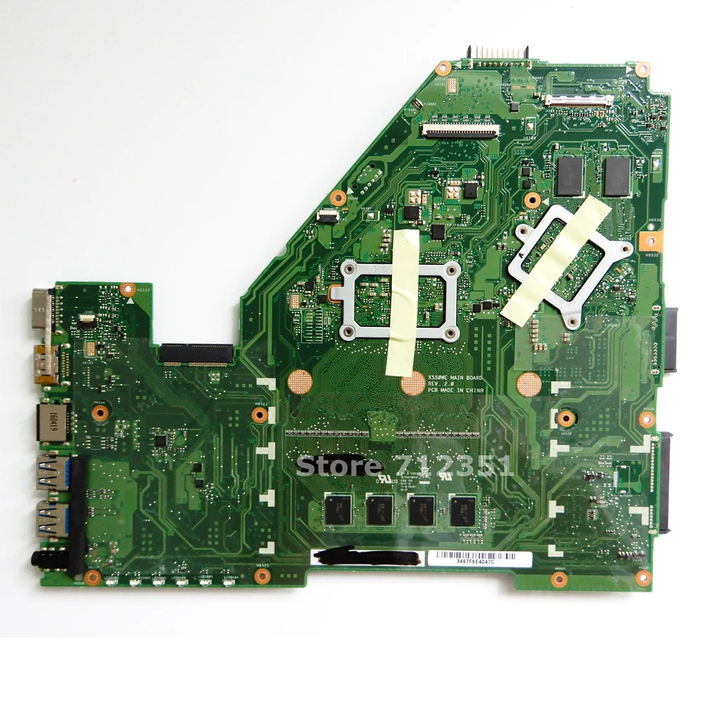  X550WE E2-6110 CPU 4GB RAM Mainboard REV 2.0 For Asus X550WA X550WE X550W D552W Laptop Motherboard 