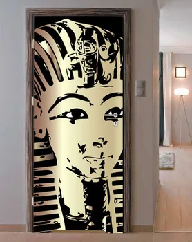 

3D Egyptian Pharaoh Wall Art Door Mural Wallpaper Wall sticker Decal Wall Decal Photo self adhesive home decor accessories