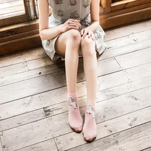 UG/1 пара, хлопковые милые мягкие носки до лодыжки для женщин и девочек, милые хлопковые теплые носки с рисунками животных, Harajuku, kawaii