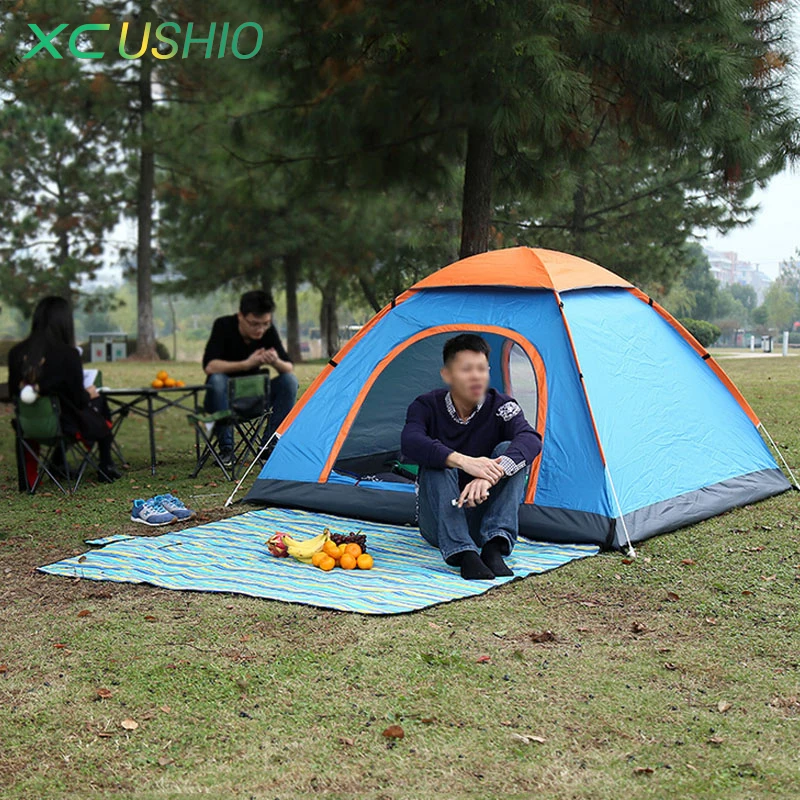 

200*200*130cm Camping Tent 3-4 Person Automatic Opening Waterproof Tent for Outdoor Camping Hiking Fishing Traveling Beach Tent