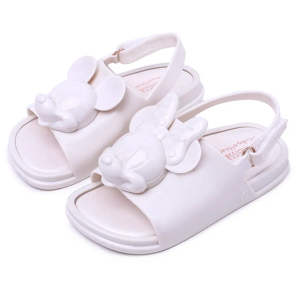 

Melissa Twins Mini Mouse Head 2018 New Summer Three-dimensional Shoes New Jelly Shoe Sandals Girl Non-slip Kids Sandal Toddler