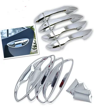 

FUNDUOO For Toyota Corolla Altis 2014 2015 2016 2017 Chrome Door Handle Cover Bowl Cup Trim Overlays