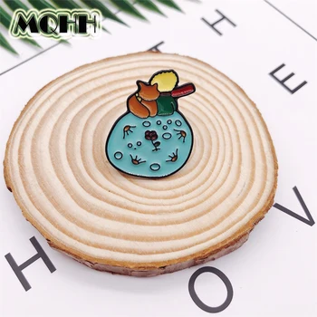 

Cartoon Character Animal Squirrel Flower Enamel Alloy Brooch Round Badge T-shirt Bag Pin Accessories Jewelry Gift For Kid
