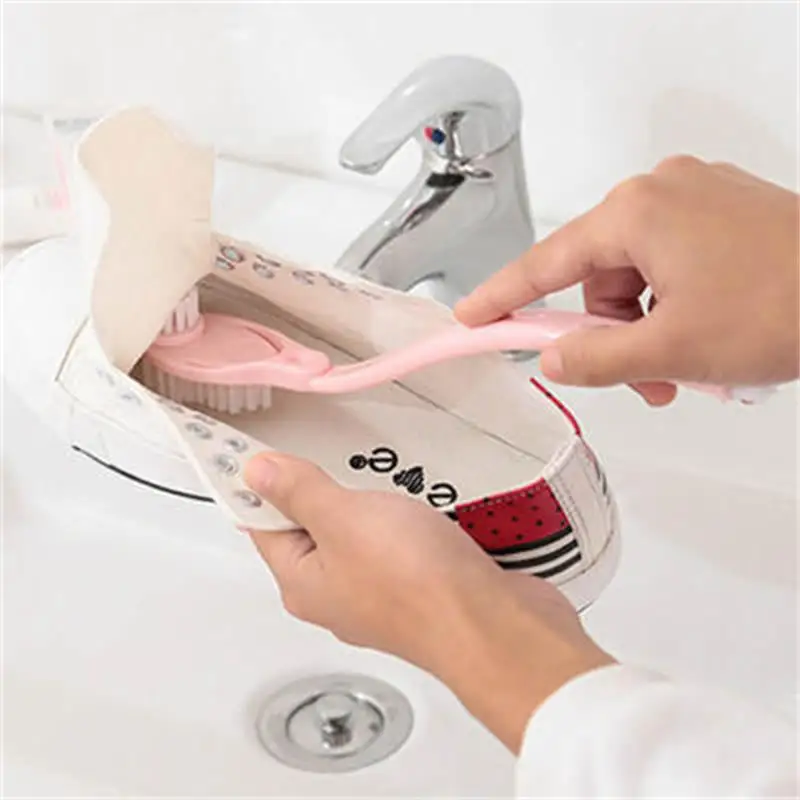 

1 Pcs Creative Plastic Home Double Head Long Double Handle Wash Shoe Brush Multi-purpose Household Cleaning Brush