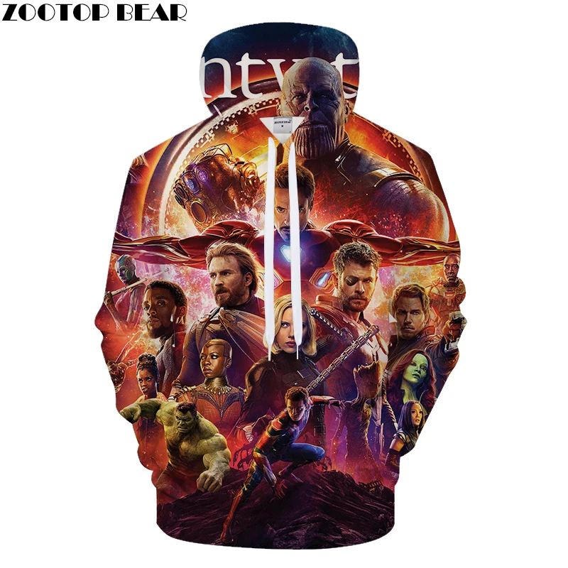 Avenger Hoodie 3D Printed Hoodies Men Women Casual Sweatshirts Brand ...